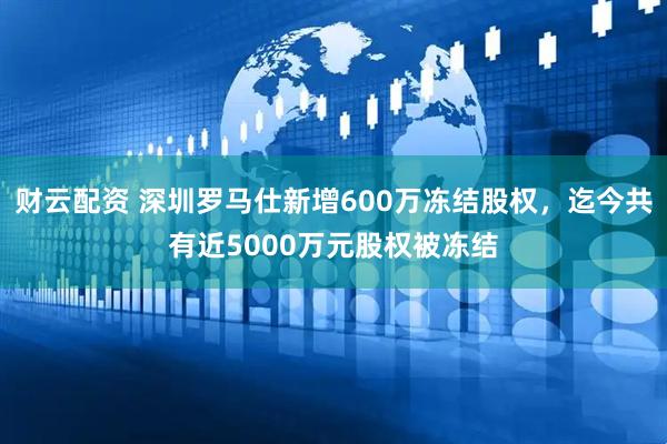 财云配资 深圳罗马仕新增600万冻结股权，迄今共有近5000万元股权被冻结